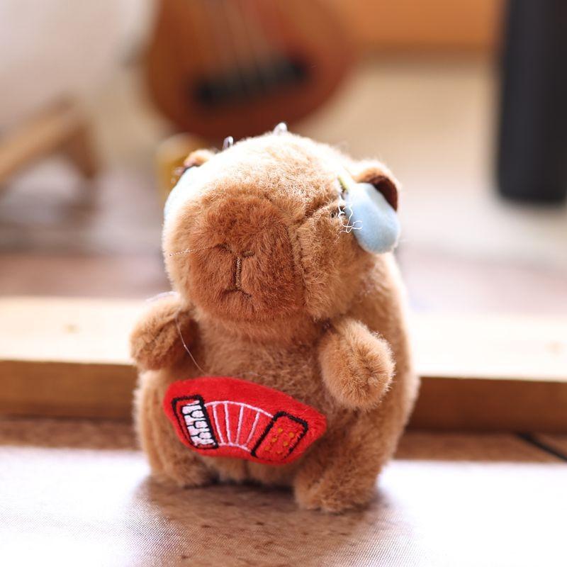 Cute Capybara Plush Toy Pendant With Pp Cotton Filling For Bag Decor And Gifts