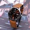 Men's Classic Formal Casual Date Leather Watch 002 Brown B3