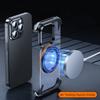 Чехол-подставка с магнитным вращением на 360° для iPhone 15 16 ProMax, металлический безрамный 16Pro, кожаный ультратонкий защитный задний чехол