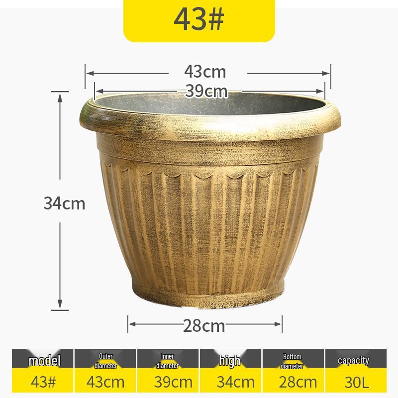 Extra-Large Round Plastic Planter for Trees, Lotus, and Water Plants
