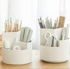 Вращающийся держатель для ручек, ящик для хранения карандашей, студенческий настольный офисный канцелярский предмет, бытовой многофункциональный органайзер для кистей для макияжа