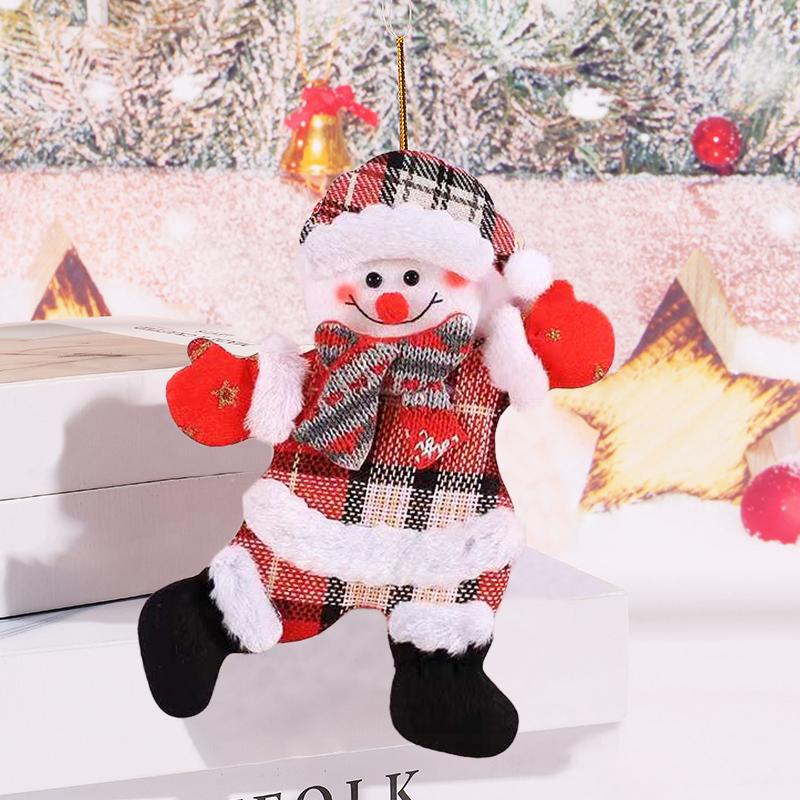 1PC Fabric Ornaments Reindeer Decorations Cloth Pendant Snowman Christmas Tree Elk Christmas Santa Claus Figurines