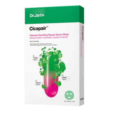 Cicapair Интенсивно Успокаивающая Восстанавливающая Сыворотка-Маска 25г 5 Листов Успокаивающая Покраснения и Восстанавливающая Барьер Cica Маска