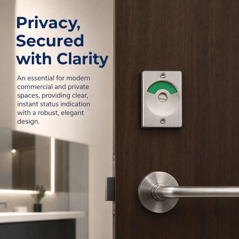 Secure Door Indicator Lock Stainless Steel Door Bolt Latch Privacy Door Lock Public Restroom