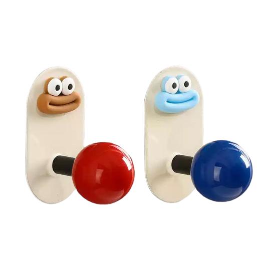 Adhesive Cartoon Hook Bathroom Towel Hook Waterproof Cute Wall Hook for Kitchen Utensils Bedroom Coats