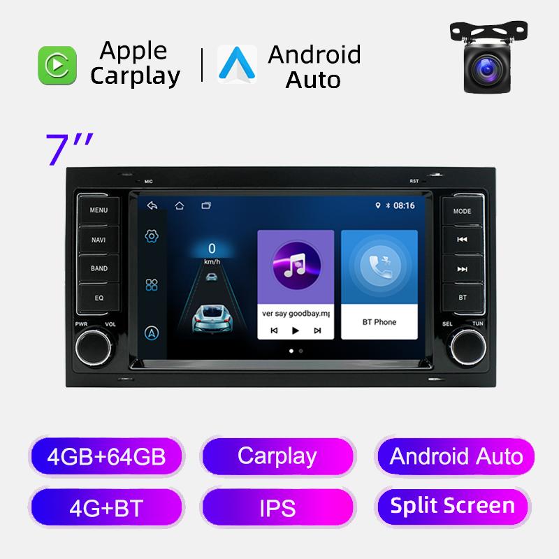 2Din 7-дюймовый Android-радио для Volkswagen Touareg Transporter T5 Multivan 2004-2011 гг., мультимедийный проигрыватель с GPS-навигацией, головное устройство