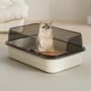 Extra Large Cat Litter Box Pet Sandbox Splashproof Cat Tray Cat Toilet Cleaning Basin Supplies Pet Toilet Kitten Tray Bedpan