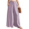 Женские однотонные брюки с плиссированной талией, свободные, с широкими штанинами и прямыми штанинами