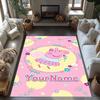 Peppa Pig Customized Name Floor Rug Office Rug Design for Study room Dormitory Hallway Game Room Antislip Carpet Decorate Offices