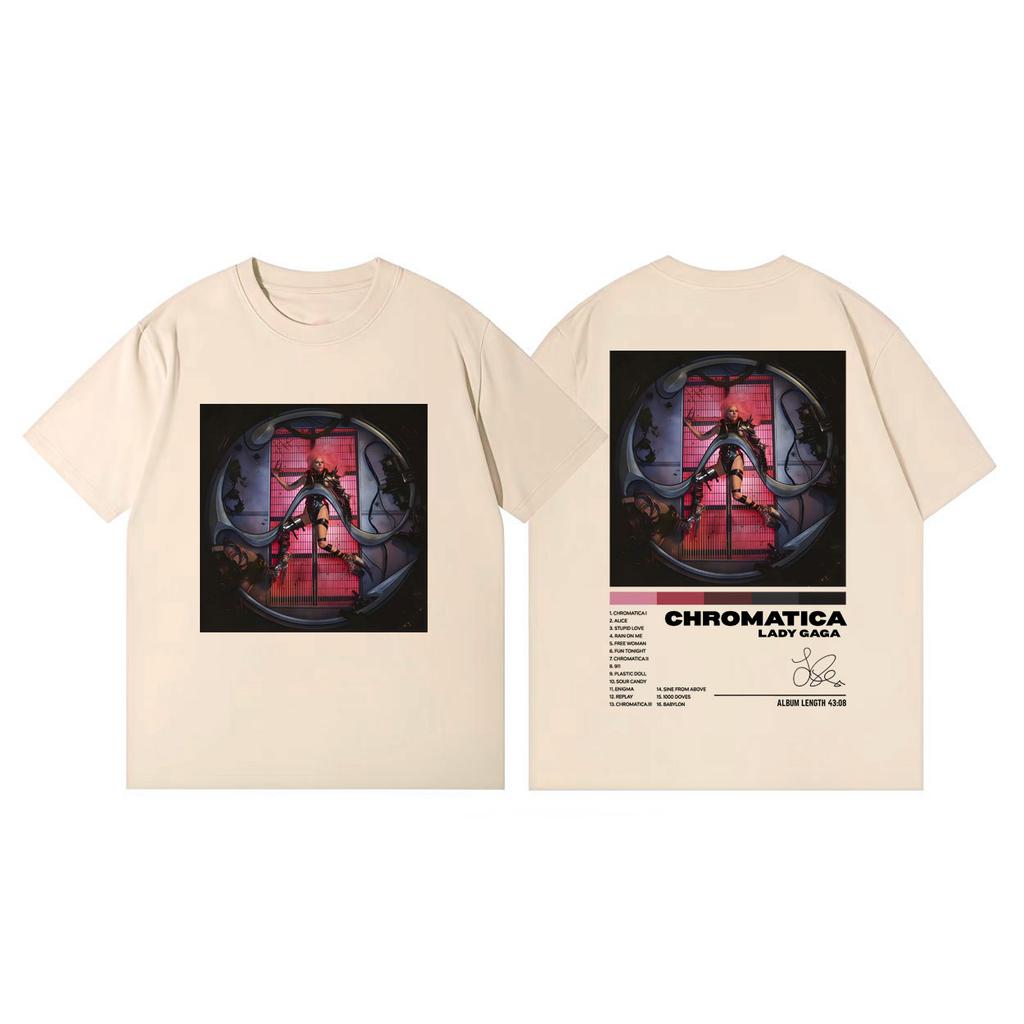 Singer Lady Gaga Music Album Graphic T Shirts Streetwear Gothic Fashion Short Sleeve Tshirts Men Women Casual Oversized Tshirt