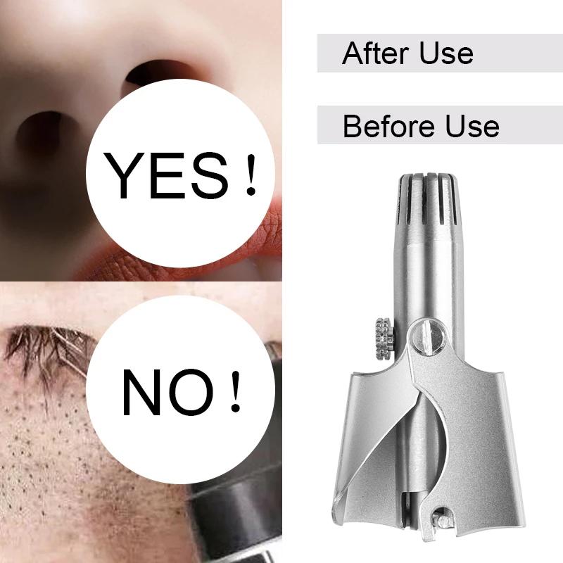 Новейший триммер для волос в носу, средство для удаления волос в носу из нержавеющей стали, ручная обрезка носа, ушей, ножницы Vibrissa, моющийся триммер, бритва для женщин