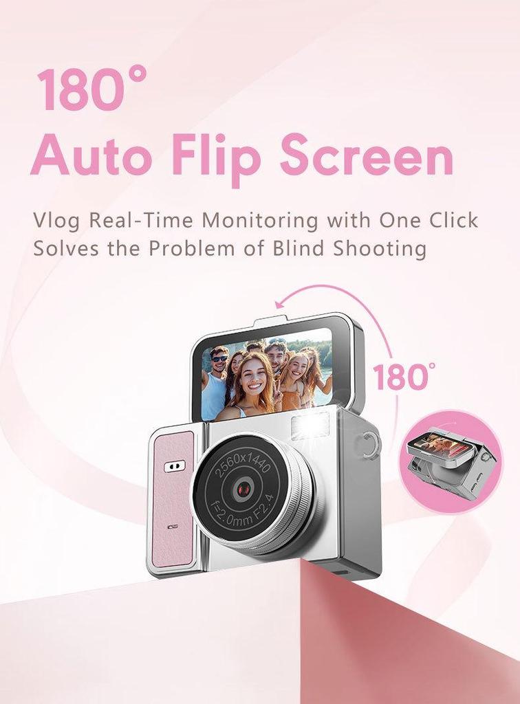 CrossS162 Mini Thumb Camera for Students and Outdoor Activities – Pocket-Sized Selfie, Photo & Video Recorder for Parties and Sports.