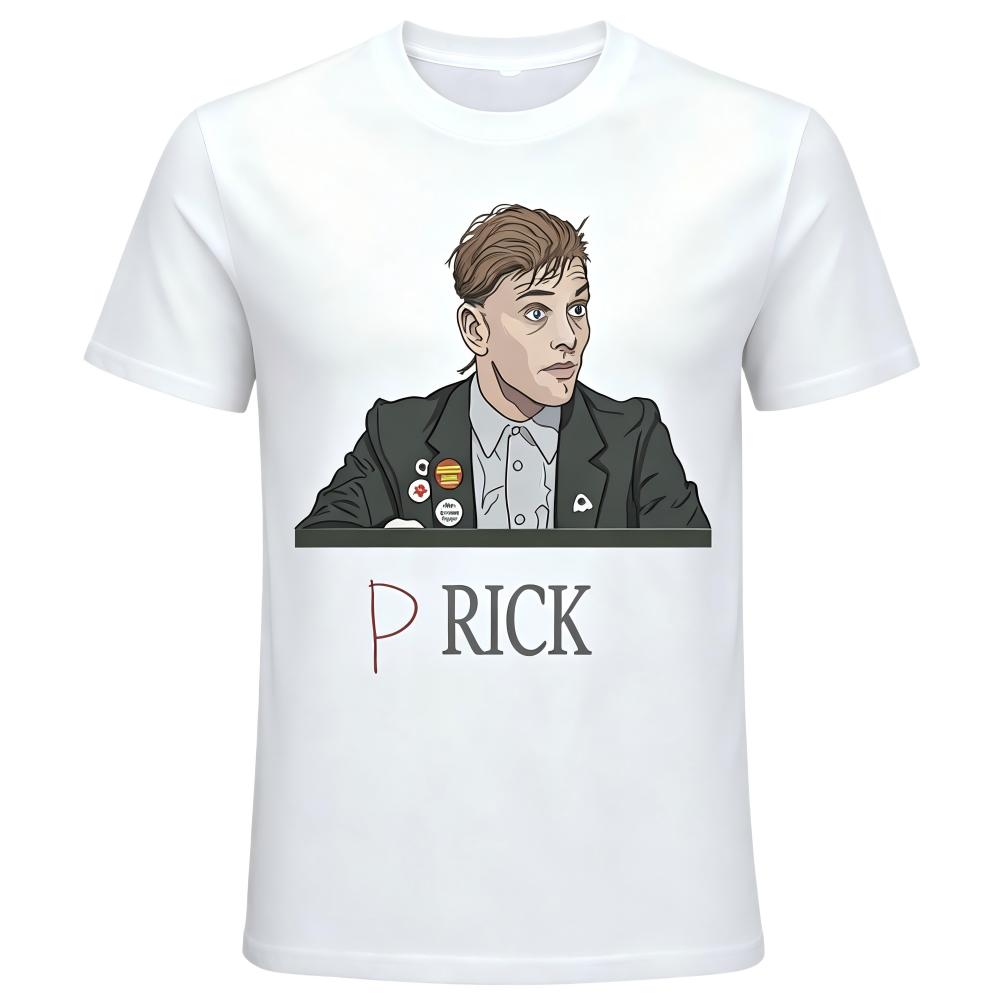 P Rick Character Portrait Graphic Printed Men T‑Shirt