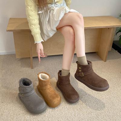 Женские зимние легкие теплые дутые сноубутсы на толстой подошве, нескользящие, износостойкие, повседневные кроссовки, хлопковые сапоги