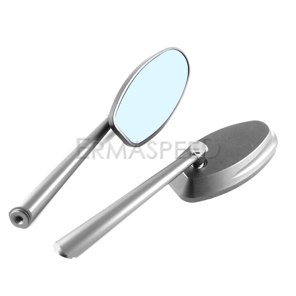 Алюминиевые мотоциклетные зеркала с ЧПУ, боковое зеркало заднего вида, синие линзы, универсальные зеркала заднего вида для скутера, мотоцикла