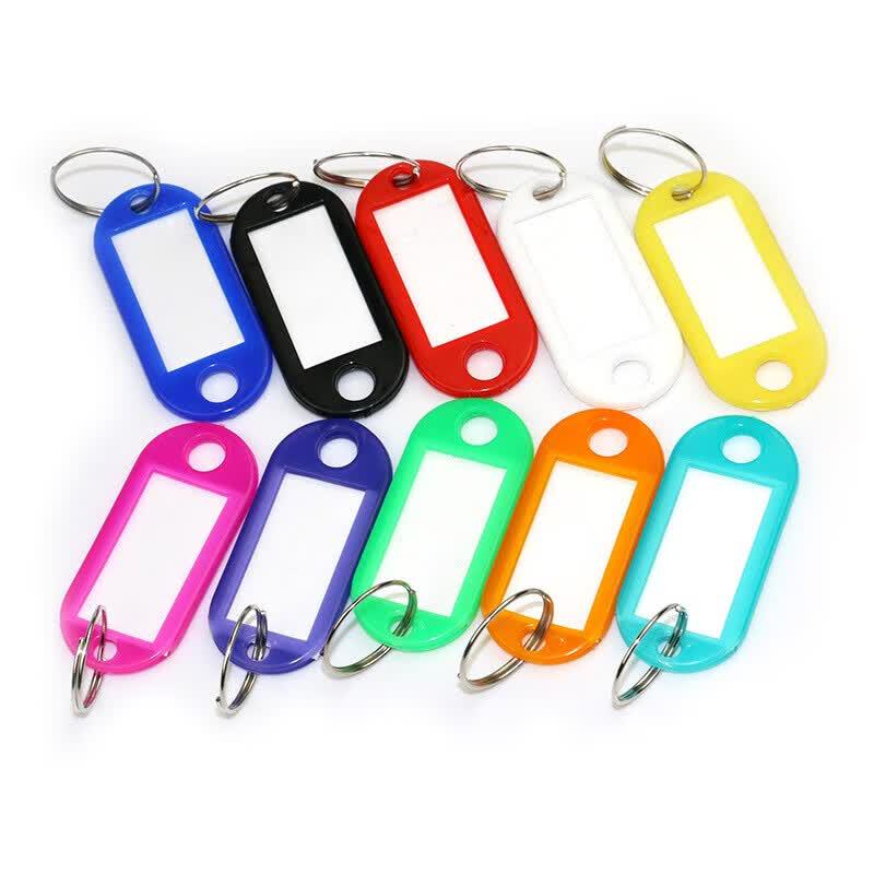 HSDIC Plastic PP Writable Key Tags (100-Pack)