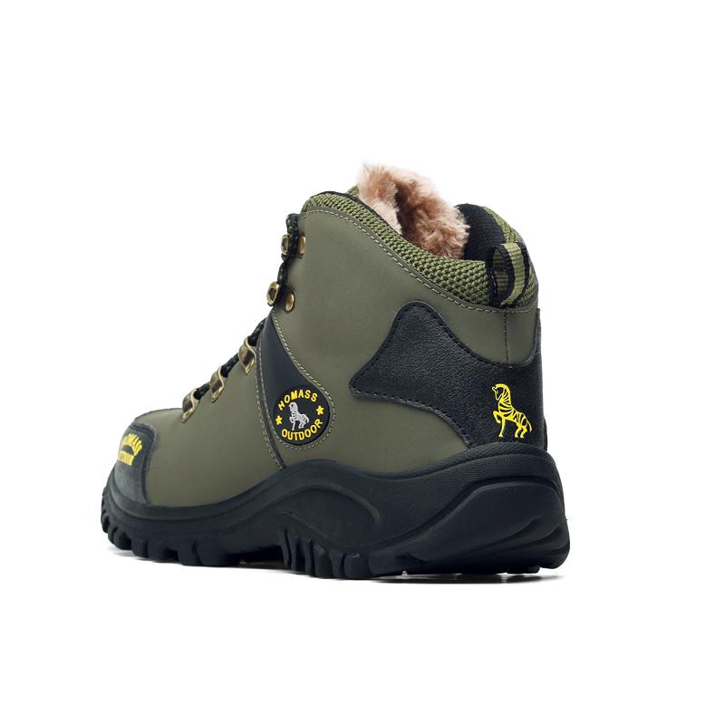 Men's Hiking Boots Warm Waterproof Boots Outdoor Sports Shoes Winter Snow Boots for Men