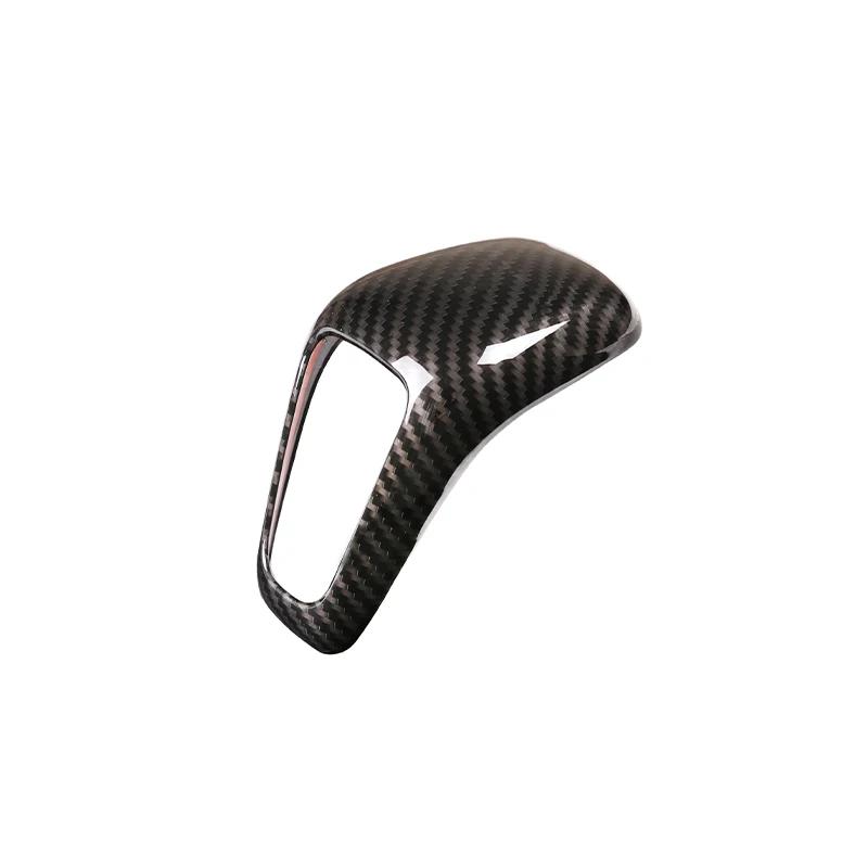 ABS Matt Balck/Carbon Fiber/Red Car Interior Gear Shift Gear Head Cover Trim For Porsche Cayenne 2018-2023 Auto Accessories
