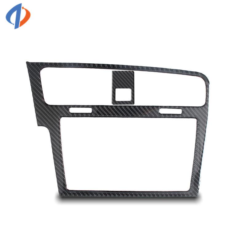 For Volkswagen Golf 7 VW Gti Mk7 2014- Car Accessories Interior Sticker Real Carbon Fiber Center Console GPS