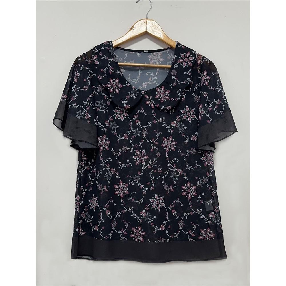 Women's Fungus Round Neck Ultra-thin Chiffon Printed Short-sleeved T-shirt