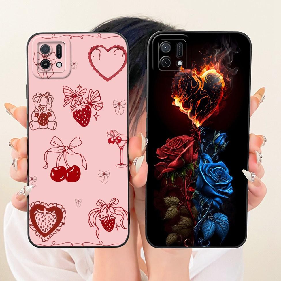 Для Oppo A16k CPH2421 Чехол Для Oppo A16e CPH2421 Чехол Модный Мультяшный Милый Смешной Расписной Силиконовый Чехол Для Телефона