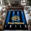 Inter Milan Customize Text Floor Mat Perfect for Living Rooms Dormitory Bedrooms Decorate room Antislip Carpet Office home decor Wedding Party Gift