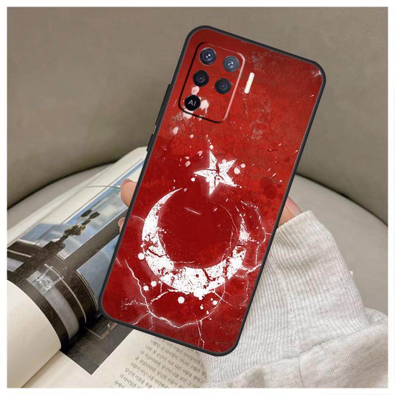 Турция Турецкий Флаг Для OPPO A79 A58 A78 A98 A15 A16 A76 A96 A17 A77 A52 A72 A5 A9 A94 A74 A57S A53S A54S Чехол