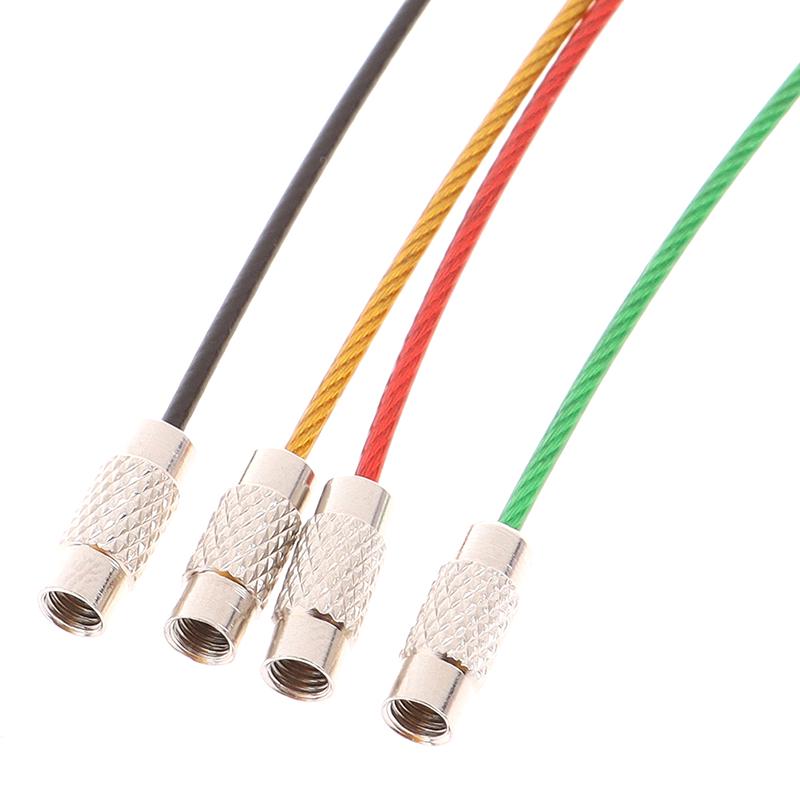 10 шт. брелок из нержавеющей стали веревка проволочный кабель петля винт замок гаджет кольцо