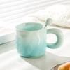 Высококачественная градиентная керамическая чашка, нишевый дизайн, кружка с крышкой и ложкой для девушек, кофейная чашка, чашка для питья воды для пары