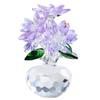 Merrytime Хрустальный Лотос Искусственный Никогда В помещении Подарок для Столешницы Цветок Праздник Гостиная Прозрачный K9 Элегантный Фиолетовый Цветок, Цветок,