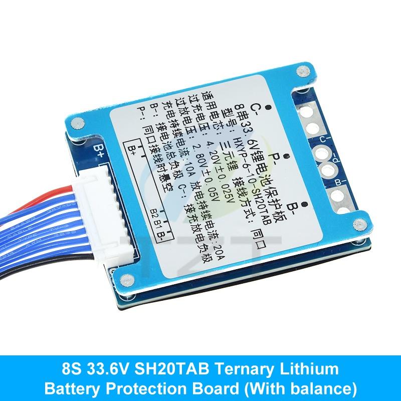 TZT 1/3 шт. 7S 8S 9S 10S 3,7 В 20 А BMS 29,4 В/33,6 В/37,8 В/42 В Плата защиты литий-ионного тройного литиевого аккумулятора с балансировкой/NTC