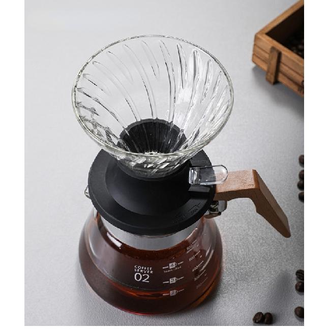 Кофейный набор V60 Стеклянный кофейник Кофейный фильтр Чашка для кофе Фильтрующая бумага Утолщенный стеклянный фильтр Кофейник