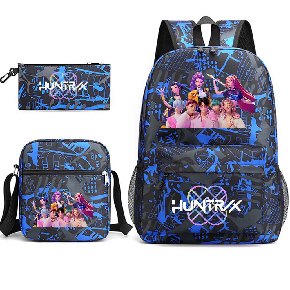 K-POP Demon Hunter Girl Group Children's Backpack, Pencil Case, and Shoulder Bag Set for Middle School Students