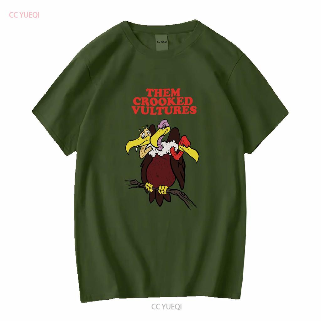 Редкая футболка Them Crooked Vultures для фаната Черная S 2345XL GC1148 с длинным или коротким рукавом винтажная Слегка выстиранная Удобная