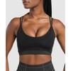 Gymshark Бесшовный спортивный бюстгальтер Apex Strappy Black Graphite Grey B3b3k Bb29