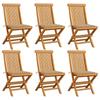 Day and Night - Day and Night Garden Chairs 6 Units with Beige Teak Wood Cushions