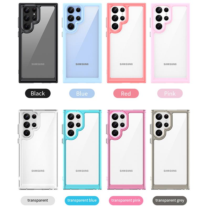 Для Чехол Samsung Galaxy S22 Ultra Чехол Samsung S22 Ultra Capas Прозрачный Цветной Fundas Samsung S23 S22 Plus Ultra Чехол