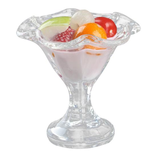 Summer Ice Cream Cup Clear Thick Dessert Bowls for Sundae Fruit Pudding Milkshakes Reusable Snacks Condiments Container for Home Party