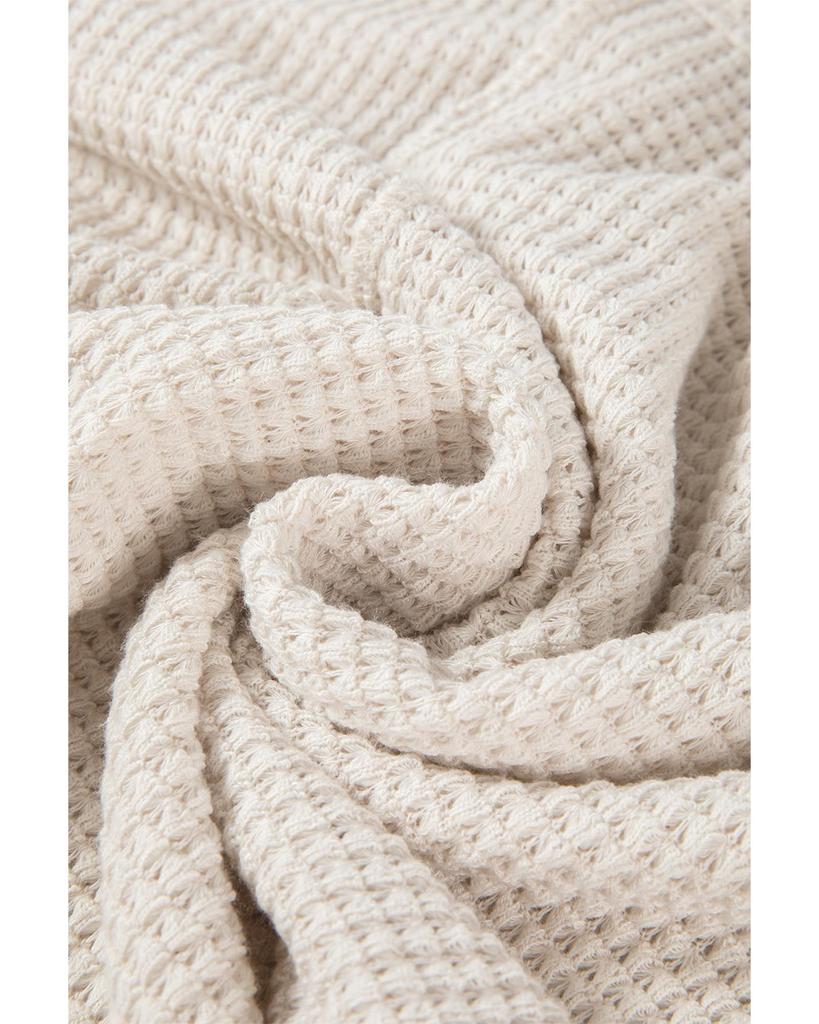 Azura Exchange Абрикосовый вафельный трикотажный разрез с рукавами «летучая мышь» оверсайз-топ