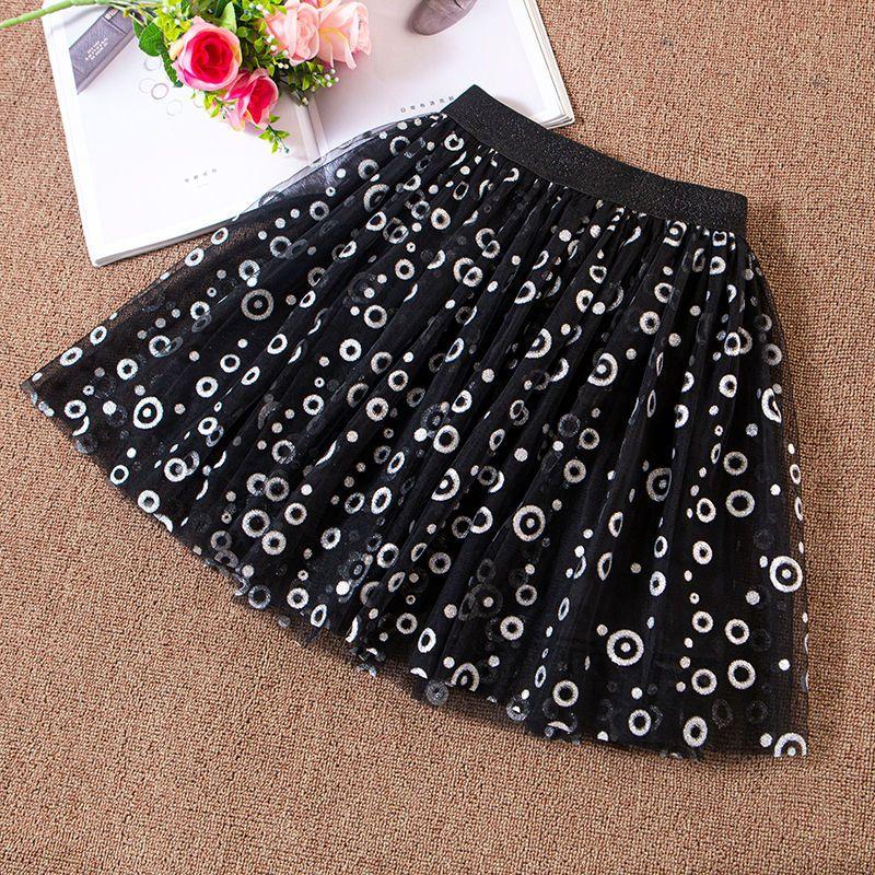New Girls' Half Skirt Children's Fashion Performance Skirt Big Children's Mesh Skirt