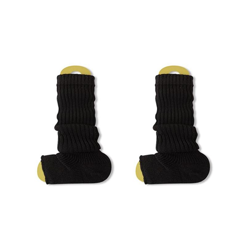 Женские милые японские теплые вязаные гетры в стиле Лолиты, однотонные вязаные носки для ног