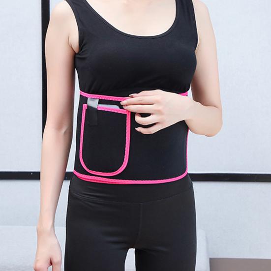 Пояс-триммер для талии с карманом для телефона Дышащий эластичный пояс для контроля живота Обертывание для похудения живота Пояс для похудения Пояс для тренировок Фитнес-оборудование