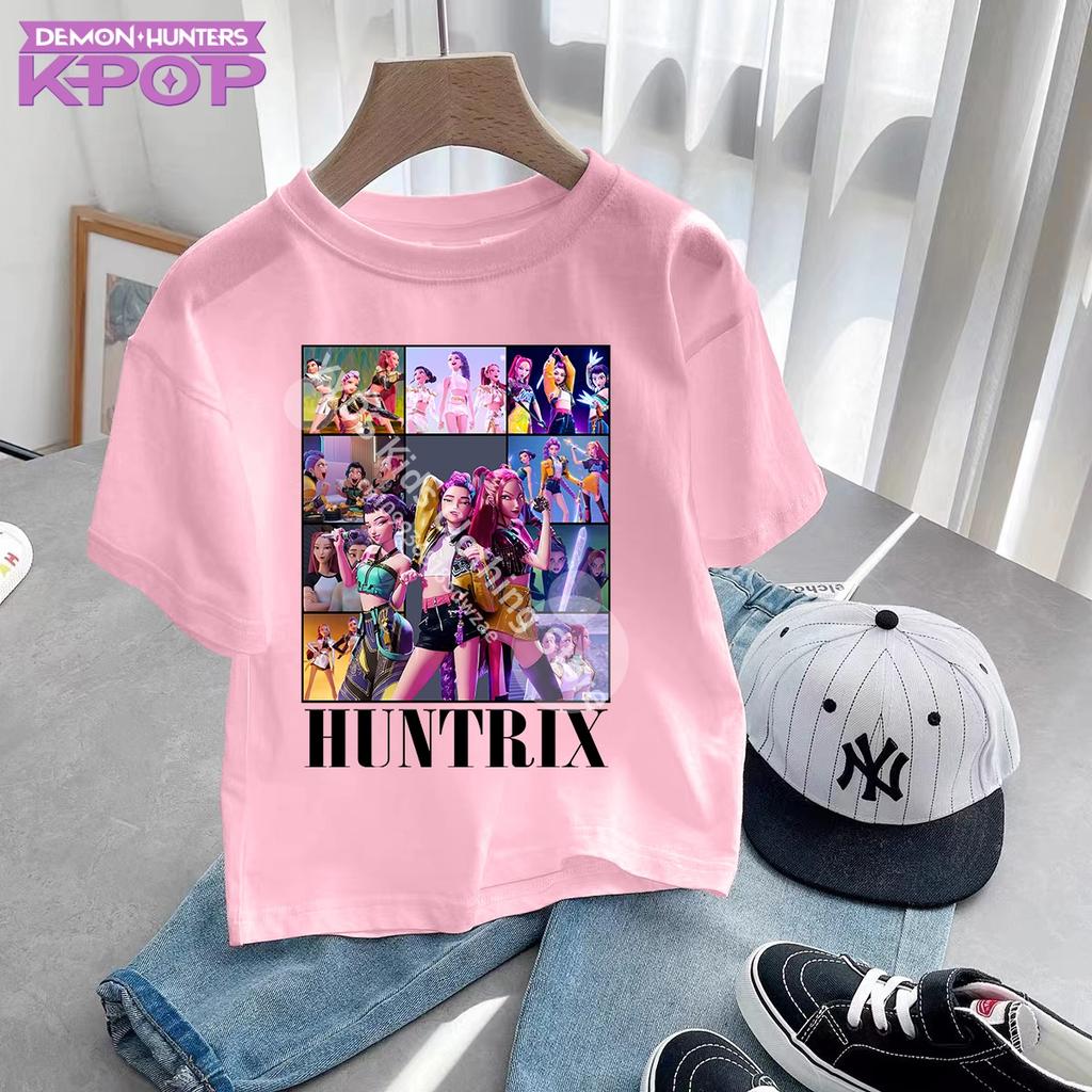 Модная повседневная детская мужская женская футболка K-Pop Охотники на демонов Хлопковая футболка Одежда