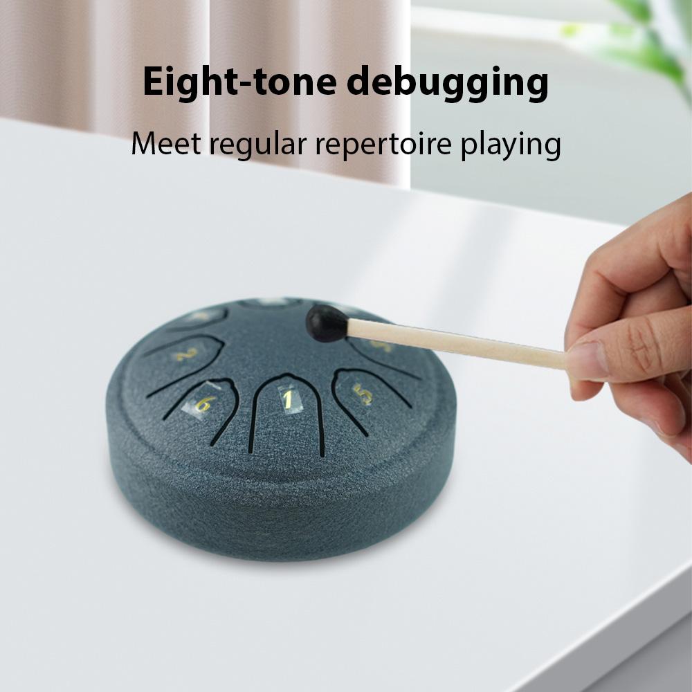 Стальной язычковый барабан 4 дюйма 8 нот до мажор ударный инструмент портативный успокаивающий барабан с барабанными палочками для медитации йоги