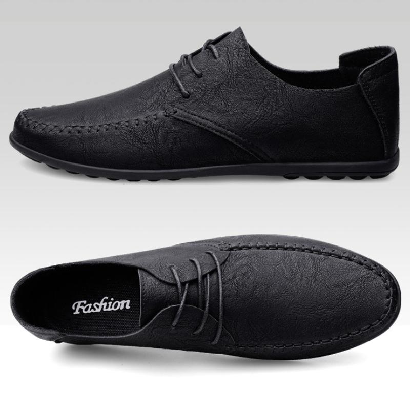 Модные мужские кожаные туфли на мягкой подошве Повседневные кожаные туфли Модные модные мокасины Обувь для вождения Легкие плоские туфли Erkek Ayakkabı