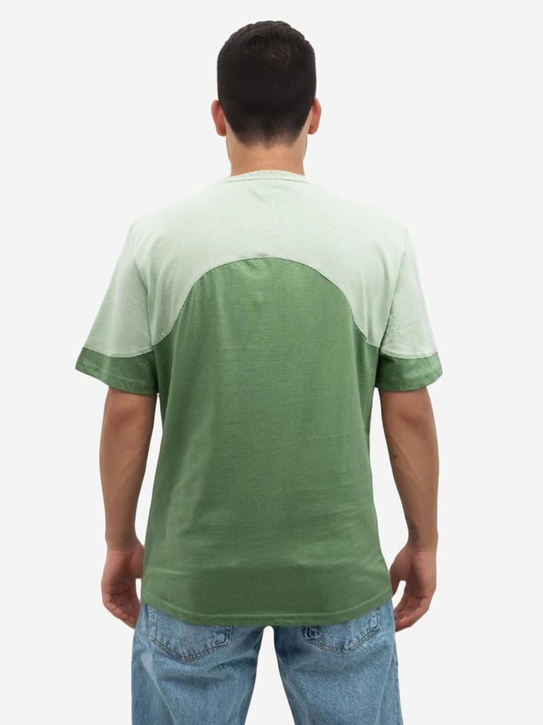 Men's Short Sleeve T-Shirt Green / Light Green GOOD LUCK Shoulder Pad M