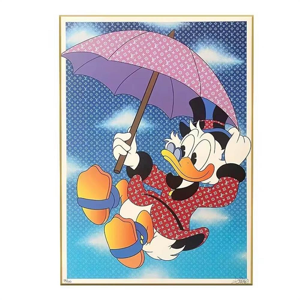 Disney Минималистичный стиль Дональд Дак Дейзи Микки 5D Алмазная Живопись Полная Алмазов Сделай Сам Ручная Алмазная Живопись Мультяшное Украшение Набор для Живописи