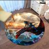 Avatar Printed Round Rug Carpet Chair Rug Area Rug Entryway Doormats,for Office Chair Living Room Bedroom Kitchen Room.
