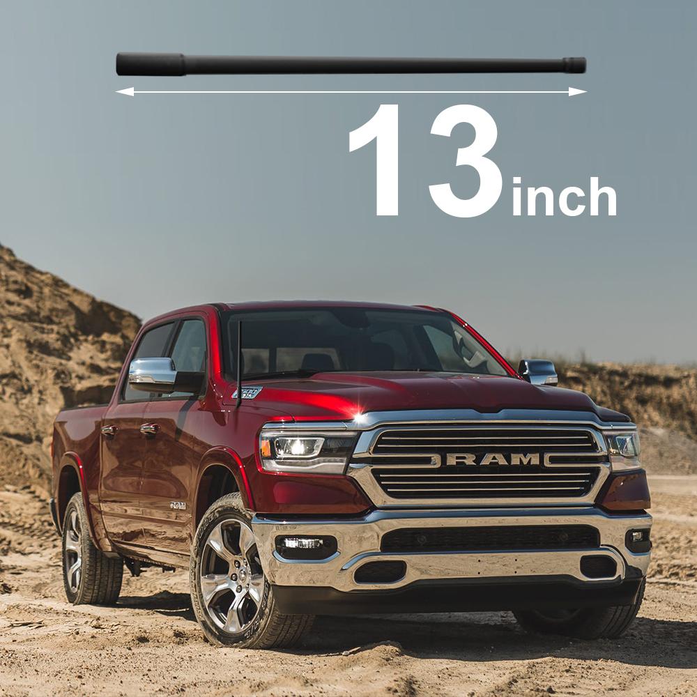 13 Inch AM FM Radio Antenna Aerial For Dodge RAM & RAM 1500 2500 3500 2009-2019 with Base Rubber Antenna Replace Car Accessories