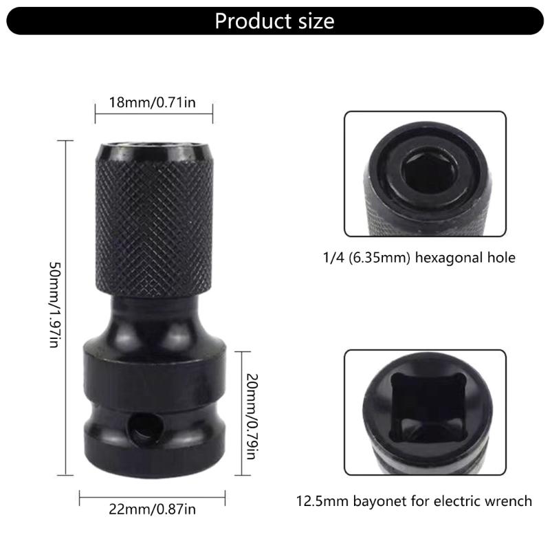 Multifunctional Universal Adapter Set for Hexagonal Bit Crafted from Chrome Vanadiums Steel Ideal for Hand Tool Kit